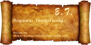 Bogdanu Teodolinda névjegykártya